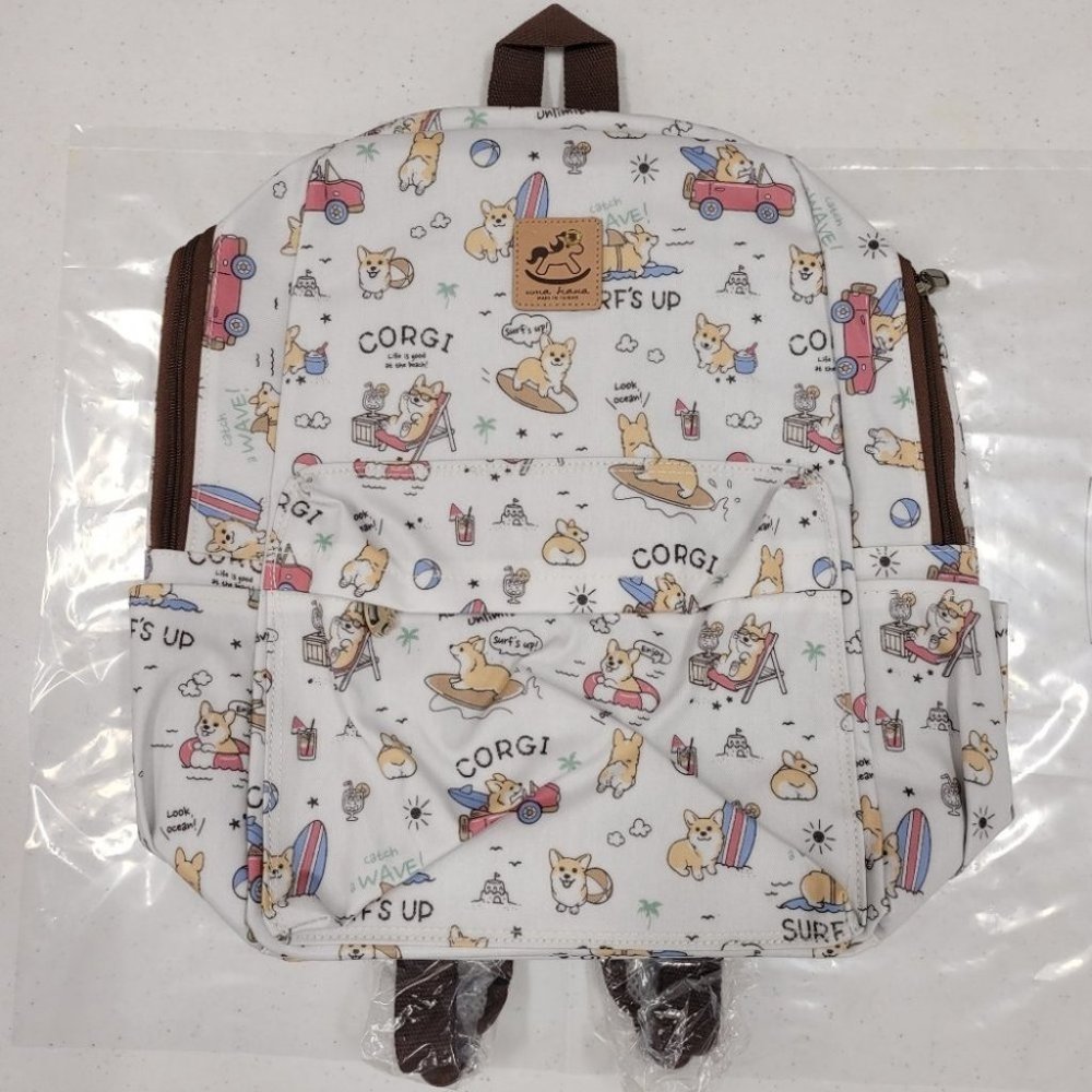 Waterproof Corgi Large Backpack for School Travel - Picture 5 of 10